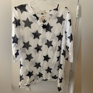 Women’s Indigo Soul Star Blouse Shirt Size 2xl